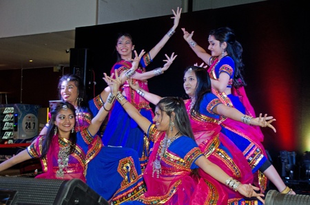 Indian dance;Multicultural Festival, 17th August 2013, 5 pm  to 10 pm , Chinatown, Brisbane, Australiaのeditorial素材