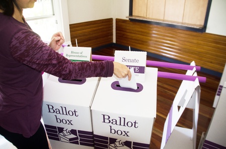National election; 7th September, 2013, Geebung State School, Newman Road, Brisbaneのeditorial素材