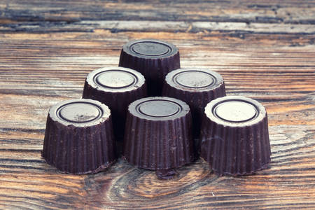 Home made dark chocolateの写真素材