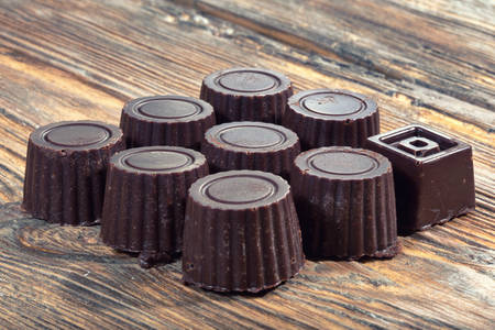 Home made dark chocolateの写真素材