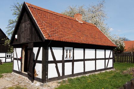 Traditional rural building on a sunny spring day. polandの写真素材