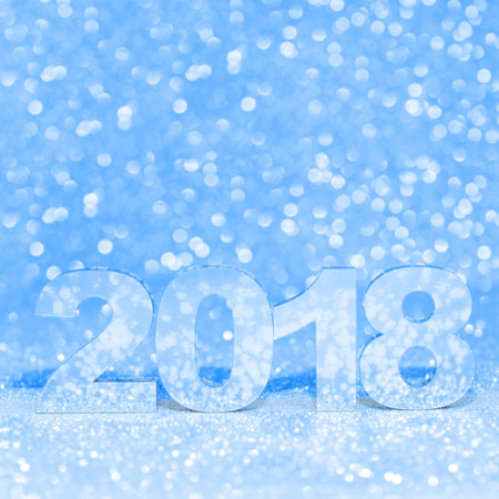 Symbol from number 2018 on abstract background. Happy New Year 2018の写真素材