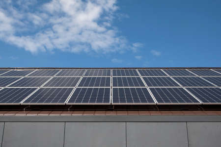 Solar panel. Photovoltaic eco panels for electricity from sun power