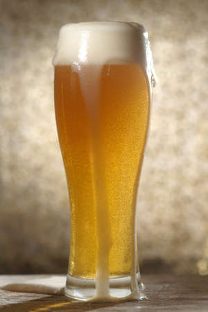 Beer.Pint of Beer close up isolated on abstract background. Cold Craft light Beer in a glass