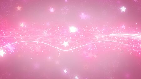shiny line and many particlesの写真素材