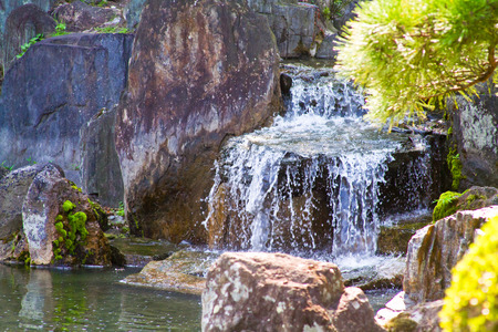 Japanese garden in Nijo castle in Kyoto, Japanのeditorial素材