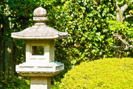 japanese stone lanternの写真素材