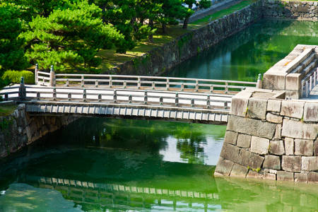 moat of the Nijo castle in Kyoto, Japanのeditorial素材