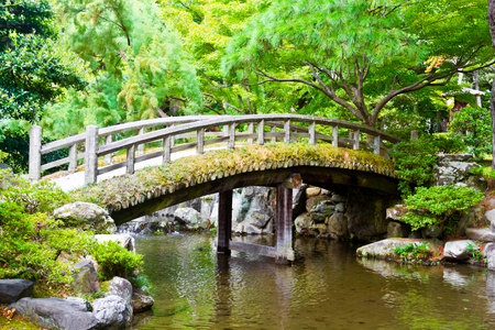 the garden of imperial palace in Kyoto, Japanのeditorial素材