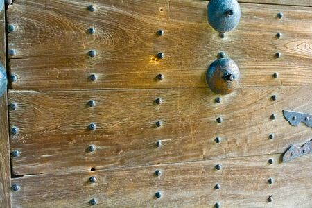 bullet holes o the gateの写真素材