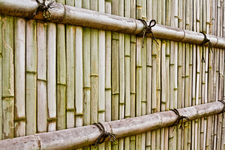 bamboo fenceの写真素材