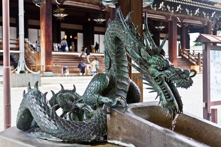 water spot in Japanese templeのeditorial素材