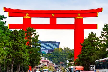 Heian jingu at the shrine in Kyoto, Japanのeditorial素材