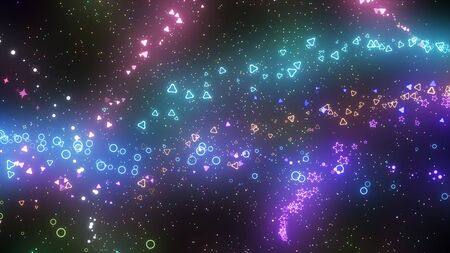sparkling graphic particles