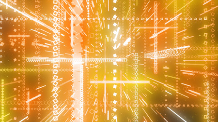 sparkling graphic particles and shiny linesの写真素材