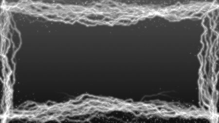 thunder frame and shiny particlesの写真素材