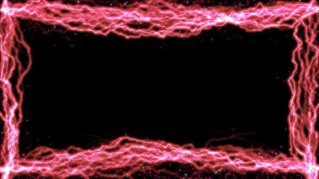 thunder frame and shiny particlesの写真素材