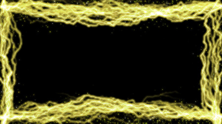 thunder frame and shiny particlesの写真素材