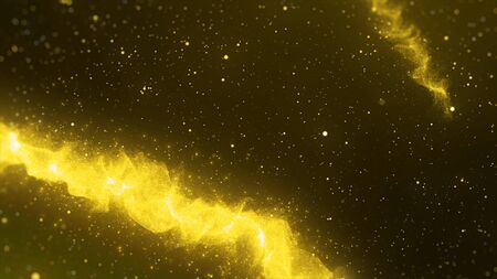 sparkling graphic particles and turbulent line