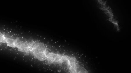 sparkling graphic particles and turbulent lineの写真素材