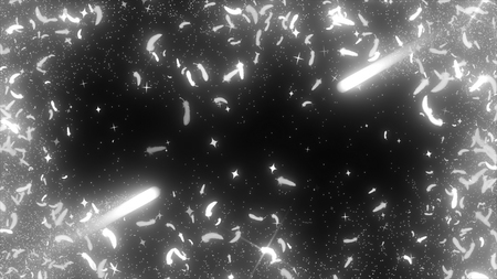 Sparkling graphic particles