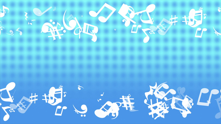 graphic particles shaped musical notesの写真素材