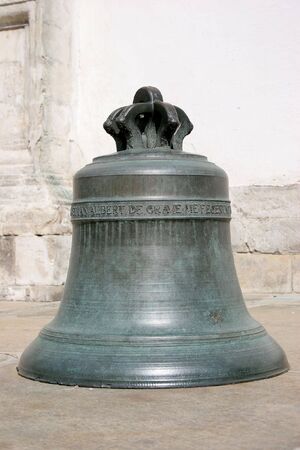 Old metal church bellの写真素材