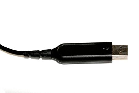 USB cable on white background