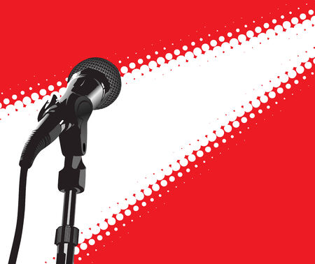 Microphone In Spotlightのイラスト素材
