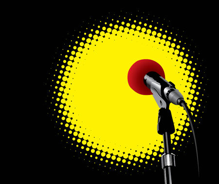 Microphone In Spotlightのイラスト素材