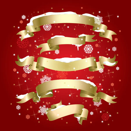 Winter Bannersのイラスト素材