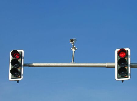 Traffic lights and cameraの写真素材
