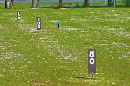   Training ground for golfers                   の写真素材