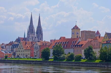 Old town from Regensburg                    の写真素材