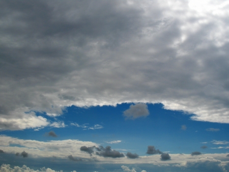 Dark clouds in the skyの写真素材