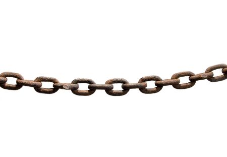 close up of chain on white background with pathの写真素材