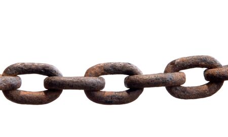 close up of chain on white background with pathの写真素材