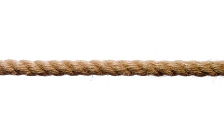 close up of rope on white background with path included