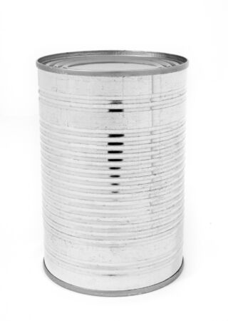 close up of tin on white background with pathの写真素材