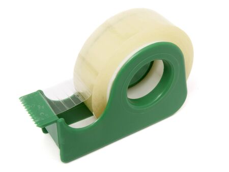 close up of adhesive tape on white background with pathの写真素材