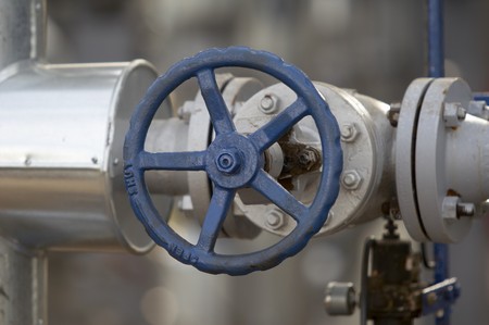 close up of industrial pipes of oil industry productionの写真素材