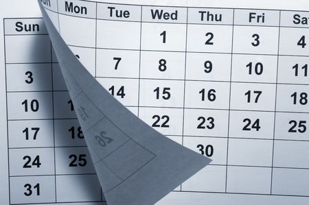 close up of calendar 