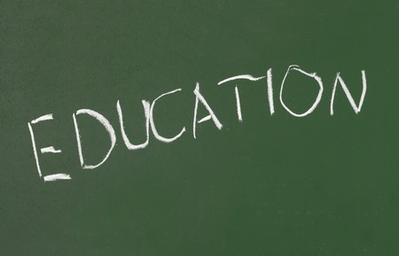 closeup of text on chalk boardの写真素材