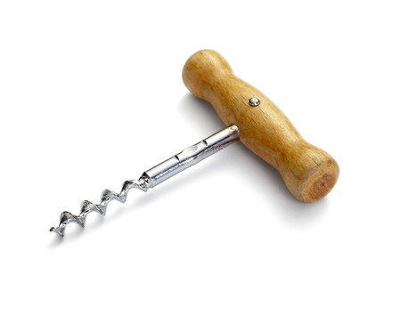 close up of bottle opener on white background の写真素材