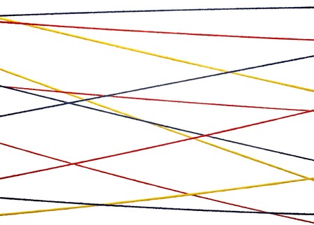 close up of wool strings for knitting
