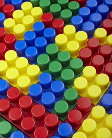 close up of child toy bricks construction 
