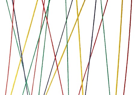 close up of wool strings for knitting