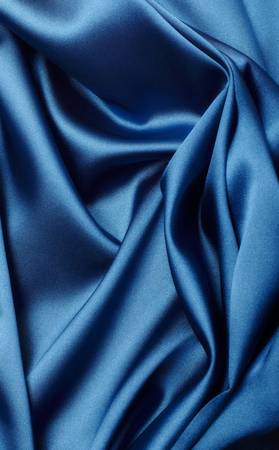 close up of blue silk textured cloth の写真素材