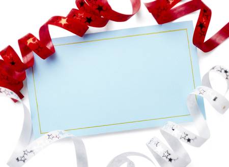 close up of a greeting card with decorationの写真素材