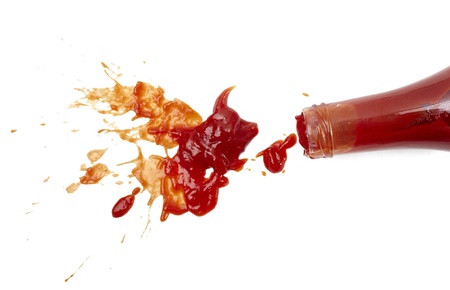 close up of  ketchup stainsの写真素材